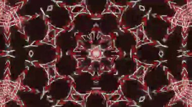 Psikedelik Kaleydoskop Patlaması simetrik kaleydoskop şekilleri patlıyor ve canlı renklerle beatendly döngülerde şekil değiştiriyor