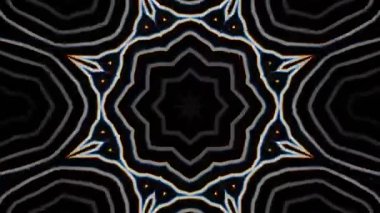 Psikedelik Kaleydoskop Patlaması simetrik kaleydoskop şekilleri patlıyor ve canlı renklerle beatendly döngülerde şekil değiştiriyor