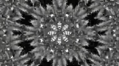 Psikedelik Kaleydoskop Patlaması simetrik kaleydoskop şekilleri patlıyor ve canlı renklerle beatendly döngülerde şekil değiştiriyor