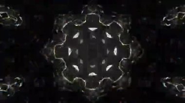 Psikedelik Kaleydoskop Patlaması simetrik kaleydoskop şekilleri patlıyor ve canlı renklerle beatendly döngülerde şekil değiştiriyor