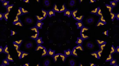 Psikedelik Kaleydoskop Patlaması simetrik kaleydoskop şekilleri patlıyor ve canlı renklerle beatendly döngülerde şekil değiştiriyor