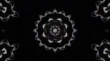 Psikedelik Kaleydoskop Patlaması simetrik kaleydoskop şekilleri patlıyor ve canlı renklerle beatendly döngülerde şekil değiştiriyor