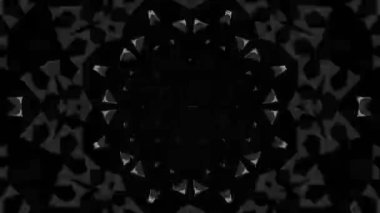 Psikedelik Kaleydoskop Patlaması simetrik kaleydoskop şekilleri patlıyor ve canlı renklerle beatendly döngülerde şekil değiştiriyor