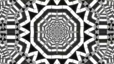 Psikedelik Kaleydoskop Patlaması simetrik kaleydoskop şekilleri patlıyor ve canlı renklerle beatendly döngülerde şekil değiştiriyor