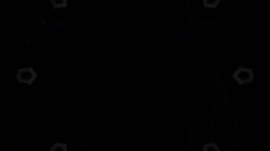 Psikedelik Kaleydoskop Patlaması simetrik kaleydoskop şekilleri patlıyor ve canlı renklerle beatendly döngülerde şekil değiştiriyor