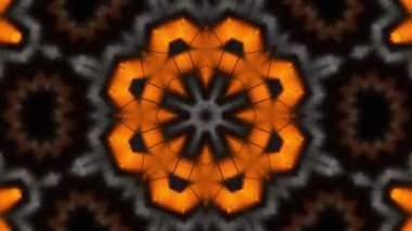 Psikedelik Kaleydoskop Patlaması simetrik kaleydoskop şekilleri patlıyor ve canlı renklerle beatendly döngülerde şekil değiştiriyor