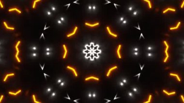 Psikedelik Kaleydoskop Patlaması simetrik kaleydoskop şekilleri patlıyor ve canlı renklerle beatendly döngülerde şekil değiştiriyor
