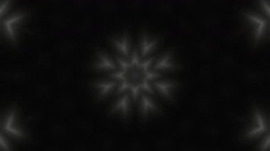 Psikedelik Kaleydoskop Patlaması simetrik kaleydoskop şekilleri patlıyor ve canlı renklerle beatendly döngülerde şekil değiştiriyor