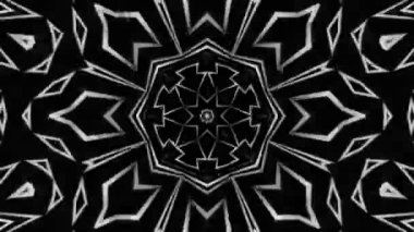 Psikedelik Kaleydoskop Patlaması simetrik kaleydoskop şekilleri patlıyor ve canlı renklerle beatendly döngülerde şekil değiştiriyor
