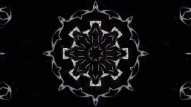 Psikedelik Kaleydoskop Patlaması simetrik kaleydoskop şekilleri patlıyor ve canlı renklerle beatendly döngülerde şekil değiştiriyor