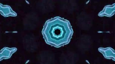Psikedelik Kaleydoskop Patlaması simetrik kaleydoskop şekilleri patlıyor ve canlı renklerle beatendly döngülerde şekil değiştiriyor