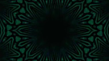 Psikedelik Kaleydoskop Patlaması simetrik kaleydoskop şekilleri patlıyor ve canlı renklerle beatendly döngülerde şekil değiştiriyor