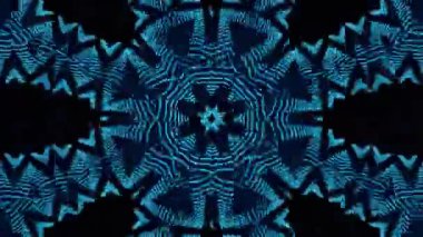 Psikedelik Kaleydoskop Patlaması simetrik kaleydoskop şekilleri patlıyor ve canlı renklerle beatendly döngülerde şekil değiştiriyor
