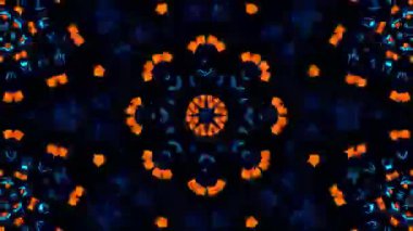 Psikedelik Kaleydoskop Patlaması simetrik kaleydoskop şekilleri patlıyor ve canlı renklerle beatendly döngülerde şekil değiştiriyor