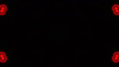 Psikedelik Kaleydoskop Patlaması simetrik kaleydoskop şekilleri patlıyor ve canlı renklerle beatendly döngülerde şekil değiştiriyor