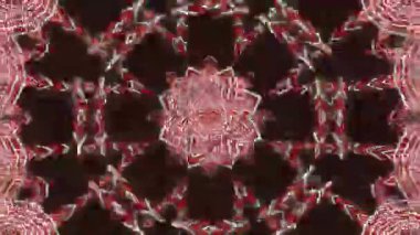 Psikedelik Kaleydoskop Patlaması simetrik kaleydoskop şekilleri patlıyor ve canlı renklerle beatendly döngülerde şekil değiştiriyor