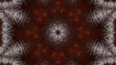 Psikedelik Kaleydoskop Patlaması simetrik kaleydoskop şekilleri patlıyor ve canlı renklerle beatendly döngülerde şekil değiştiriyor