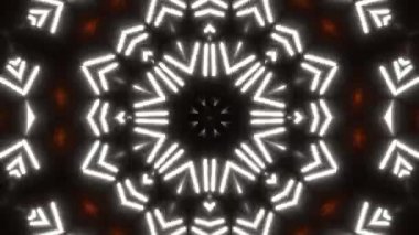 Psikedelik Kaleydoskop Patlaması simetrik kaleydoskop şekilleri patlıyor ve canlı renklerle beatendly döngülerde şekil değiştiriyor