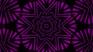 Psikedelik Kaleydoskop Patlaması simetrik kaleydoskop şekilleri patlıyor ve canlı renklerle beatendly döngülerde şekil değiştiriyor