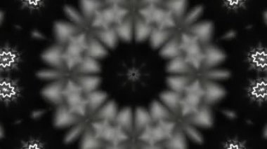 Psikedelik Kaleydoskop Patlaması simetrik kaleydoskop şekilleri patlıyor ve canlı renklerle beatendly döngülerde şekil değiştiriyor