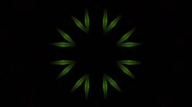 Psikedelik Kaleydoskop Patlaması simetrik kaleydoskop şekilleri patlıyor ve canlı renklerle beatendly döngülerde şekil değiştiriyor