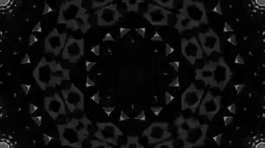 Psikedelik Kaleydoskop Patlaması simetrik kaleydoskop şekilleri patlıyor ve canlı renklerle beatendly döngülerde şekil değiştiriyor