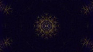 Psikedelik Kaleydoskop Patlaması simetrik kaleydoskop şekilleri patlıyor ve canlı renklerle beatendly döngülerde şekil değiştiriyor