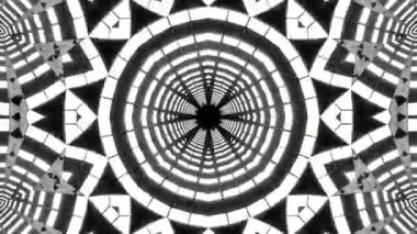 Psikedelik Kaleydoskop Patlaması simetrik kaleydoskop şekilleri patlıyor ve canlı renklerle beatendly döngülerde şekil değiştiriyor