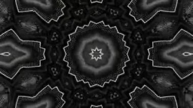 Psikedelik Kaleydoskop Patlaması simetrik kaleydoskop şekilleri patlıyor ve canlı renklerle beatendly döngülerde şekil değiştiriyor
