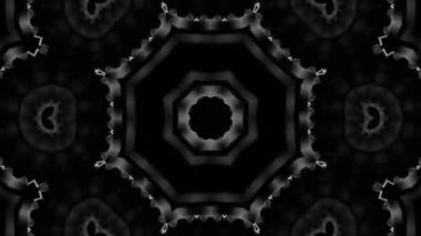 Psikedelik Kaleydoskop Patlaması simetrik kaleydoskop şekilleri patlıyor ve canlı renklerle beatendly döngülerde şekil değiştiriyor