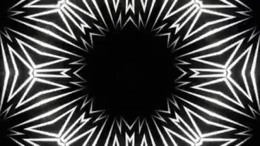 Psikedelik Kaleydoskop Patlaması simetrik kaleydoskop şekilleri patlıyor ve canlı renklerle beatendly döngülerde şekil değiştiriyor