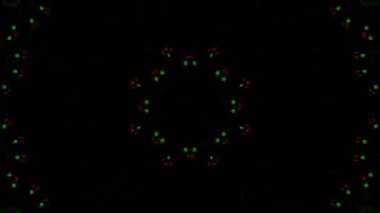 Psikedelik Kaleydoskop Patlaması simetrik kaleydoskop şekilleri patlıyor ve canlı renklerle beatendly döngülerde şekil değiştiriyor