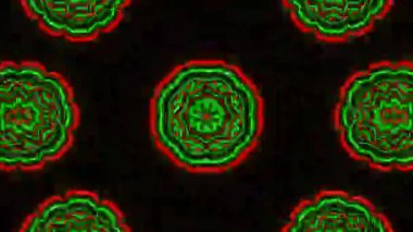 Psikedelik Kaleydoskop Patlaması simetrik kaleydoskop şekilleri patlıyor ve canlı renklerle beatendly döngülerde şekil değiştiriyor