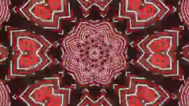 Psikedelik Kaleydoskop Patlaması simetrik kaleydoskop şekilleri patlıyor ve canlı renklerle beatendly döngülerde şekil değiştiriyor