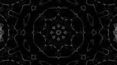 Psikedelik Kaleydoskop Patlaması simetrik kaleydoskop şekilleri patlıyor ve canlı renklerle beatendly döngülerde şekil değiştiriyor