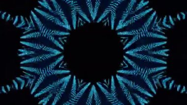 Psikedelik Kaleydoskop Patlaması simetrik kaleydoskop şekilleri patlıyor ve canlı renklerle beatendly döngülerde şekil değiştiriyor