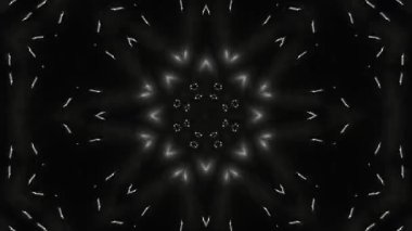 Psikedelik Kaleydoskop Patlaması simetrik kaleydoskop şekilleri patlıyor ve canlı renklerle beatendly döngülerde şekil değiştiriyor