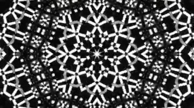 Psikedelik Kaleydoskop Patlaması simetrik kaleydoskop şekilleri patlıyor ve canlı renklerle beatendly döngülerde şekil değiştiriyor