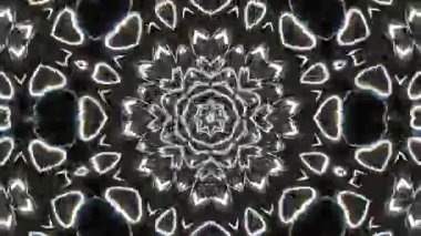 Psikedelik Kaleydoskop Patlaması simetrik kaleydoskop şekilleri patlıyor ve canlı renklerle beatendly döngülerde şekil değiştiriyor