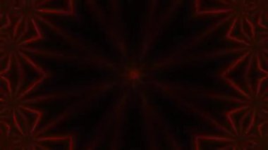 Psikedelik Kaleydoskop Patlaması simetrik kaleydoskop şekilleri patlıyor ve canlı renklerle beatendly döngülerde şekil değiştiriyor