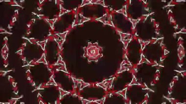 Psikedelik Kaleydoskop Patlaması simetrik kaleydoskop şekilleri patlıyor ve canlı renklerle beatendly döngülerde şekil değiştiriyor