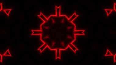 Psikedelik Kaleydoskop Patlaması simetrik kaleydoskop şekilleri patlıyor ve canlı renklerle beatendly döngülerde şekil değiştiriyor