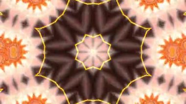 Psikedelik Kaleydoskop Patlaması simetrik kaleydoskop şekilleri patlıyor ve canlı renklerle beatendly döngülerde şekil değiştiriyor