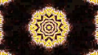 Psikedelik Kaleydoskop Patlaması simetrik kaleydoskop şekilleri patlıyor ve canlı renklerle beatendly döngülerde şekil değiştiriyor