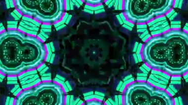 Psychedelic Kaleidoscope Burst Symmetric kaleidoscope shapes bursting and morphing with vibrant colors on beatfriendly loops
