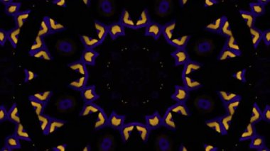 Psikedelik Kaleydoskop Patlaması simetrik kaleydoskop şekilleri patlıyor ve canlı renklerle beatendly döngülerde şekil değiştiriyor