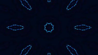 Psikedelik Kaleydoskop Patlaması simetrik kaleydoskop şekilleri patlıyor ve canlı renklerle beatendly döngülerde şekil değiştiriyor