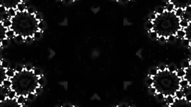 Psikedelik Kaleydoskop Patlaması simetrik kaleydoskop şekilleri patlıyor ve canlı renklerle beatendly döngülerde şekil değiştiriyor