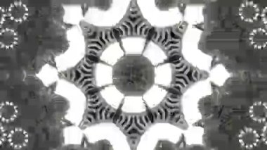 Psikedelik Kaleydoskop Patlaması simetrik kaleydoskop şekilleri patlıyor ve canlı renklerle beatendly döngülerde şekil değiştiriyor