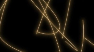 Siyah arkaplandaki soyut parlak çizgiler. vektör illüstrasyonu.